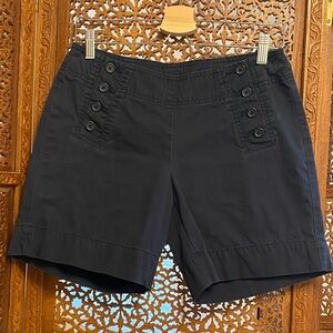 🚺 📐GAP navy side button cotton twill shorts